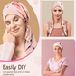 Ferdigknyttet Turban for Damer med Blomsterprint – Mykt og Elastisk Hodeskjerf