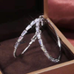 💎 BEGRENSET TID 50% RABATT! 💥 Damenes Glittrende CZ Ringøredobber – Mikro-Innlagt, Overdimensjonert Ring, 3 Farger ✨