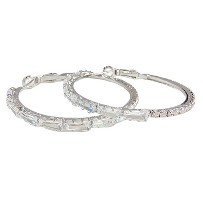 💎 BEGRENSET TID 50% RABATT! 💥 Damenes Glittrende CZ Ringøredobber – Mikro-Innlagt, Overdimensjonert Ring, 3 Farger ✨