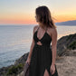 👗 BEGRENSET TID 50% RABATT! ✨ Dame Sommer Sexy V-hals Maxi Kjole – Dyp V, Frontutskjæring, Høy Splitt, Åpen Rygg ☀️