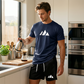 📢📢50% RABATT!! ⏰Herre kortermet T-skjorte & shorts med snøring sett