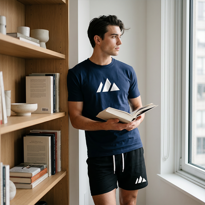 📢📢50% RABATT!! ⏰Herre kortermet T-skjorte & shorts med snøring sett