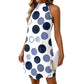 👗 TIDSBEGRENSET 50% RABATT! ✨ Flatterende Halterneck A-linje kjole – Polka Dot-mønster, Ermeløs, Ferieklar 🌸