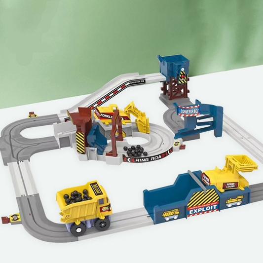 🚂 50% RABATT NÅ! 🏗️ Interaktivt Elektrisk Steinbrudd Eventyrtog & Sporset – Bygg, Klikk & Skap – Perfekt for Kreative Barn ✨
