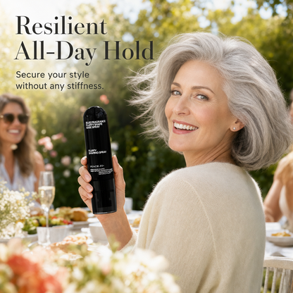 🥳💞 Over 70 000 solgt!⚡💥Kjøp 3, få 2 gratis👍👩Volumgivende og fikserende spray med ferskenduft – for lett, spenstig hår og langvarig hold🎁