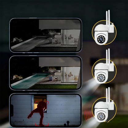 📹 1080P trådløst WLAN-overvåkingskamera med PTZ-kontroll – Full HD og apptilgang for hjemmet
