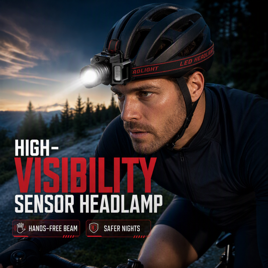 ⏳🔥 KUN I BEGRENSET PERIODE – 50% RABATT! ⏰ Oppladbar LED-hodelykt med bevegelsessensor 💡