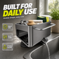 ⏳🔥LIMITED-TIME 50% OFF! ⏰Stainless Steel Kitchen Sink Suction Cup Organizer
