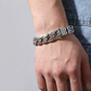 💿 HENTESALG: 50 % RABATT! 🕉️ Retro mantra-armbånd for herre – Seks inngraverte stavelser og vintage sølvfinish – Dobbeltkjede, 18–22 cm for en spirituell stil ✨