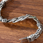 💿 HENTESALG: 50 % RABATT! 🕉️ Retro mantra-armbånd for herre – Seks inngraverte stavelser og vintage sølvfinish – Dobbeltkjede, 18–22 cm for en spirituell stil ✨