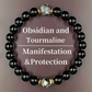 ⏳🔥LIMITED-TIME 50% OFF! ⏰ Elegance Black Obsidian Beaded Bracelet – Genuine Natural Stones, Protective Energy & Elastic Stretch Design – Modern Style for Daily Wear ✨