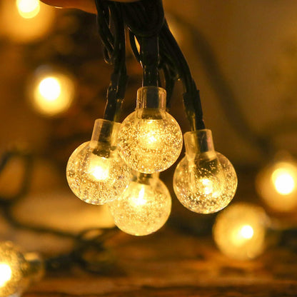Waterproof Bubble Solar String Lights for Patio