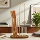 2 in 1 Incense & Candle Holder Natural Wood Base Aromatherapy Diffuser