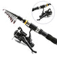 🎣50% OFF NOW! Complete Travel Fishing Gear Set‑Telescopic Fiberglass Fishing Rod Kit with Spinning Reel, Lures Hooks & Storage Bag for Beginners Travel Freshwater Fishing