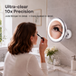 ⏳ Kun for en kort tid – 50 % RABATT ⏰10x forstørrende sminkespeil med LED-lys og sugekopp