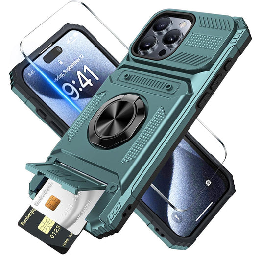📱 BEGRENSET TID 50% RABATT! 💥 Telefonveske med Kortholder & Ringholder – Stativ, Magnetfeste, Fallebeskyttelse