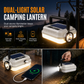 🏕️ 50% RABATT NÅ! Solar Campinglykt med To Lyskilder – Multifunksjonell Arbeidslampe med Powerbank for Camping, Fotturer & Strømbrudd