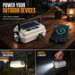 🏕️ 50% RABATT NÅ! Solar Campinglykt med To Lyskilder – Multifunksjonell Arbeidslampe med Powerbank for Camping, Fotturer & Strømbrudd