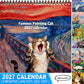 🐱 50% RABATT – Morsom katt-meme-kalender 2027 – kunstneriske illustrasjoner – tydelig månedsorganisering – perfekt til hjem, kontor og gave