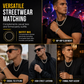 🎁 TIDSBEGRENSET 50% RABATT! Menns Hip-Hop Rund Rhinestone Halskjede—Trendy, Iced-Out Statement Smykke