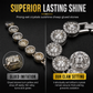 🎁 TIDSBEGRENSET 50% RABATT! Menns Hip-Hop Rund Rhinestone Halskjede—Trendy, Iced-Out Statement Smykke