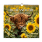 📢📢50% OFF !! ⏰2027 Highland Cow Wall Calendar