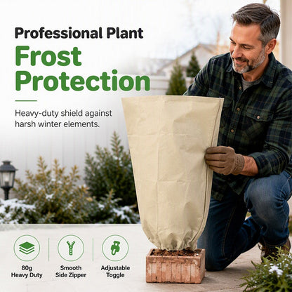 🌿❄️Profesjonell plantebeskyttelse mot frost – 80 g non-woven – Varmeisolerende – Pustende – Slitesterk – For trær, busker og grønnsaker 🧵🌱🛡️