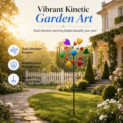 💖 LIMITED‑TIME 50% OFF! 🌪️ 14,382 Sold – Heart-Shaped Metal Wind Spinner – Kinetic Rotation, Wrought Iron Frame & Yard Decor 🏡