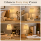 ⏳🔥LIMITED-TIME 50% OFF! ⏰Rechargeable Fabric and Metal LED Bedside Lamp with Touch Control 5200mAh Battery USB Warm Light Decorative Atmosphere Night Light