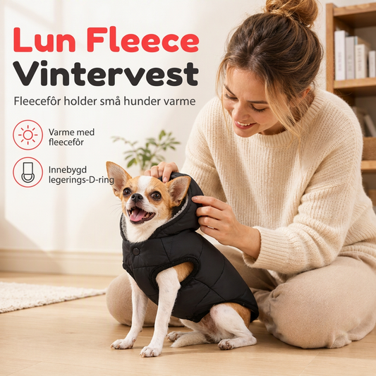 🐾 BEGRENSET TID: 50 % RABATT! ✨ Hettejakke til hund – med fleeceforing, vindtett 🧥
