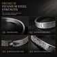 ⏳🔥BEGRENSET PERIODE: 50 % RABATT! ⏰18K vakuumforgylt armbånd i titanstål, anløpsfritt og allergivennlig armbånd med inngravert tekst💛