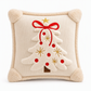🎄 Brodert putetrekk med juletre og sløyfe, 45x45 cm, dekorativt putetrekk til stue og sofa 🧸