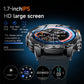 ⌚ Smartklokke: 1000 mAh batteri, 1,7" HD-skjerm, 100+ sportsmoduser, LED-lommelykt, utskiftbare reimer