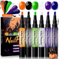 🎃 Neglelakkpenn-sett til halloween: Hurtigtørkende, luktfri, vannbasert, 4 festfarger, pennestil