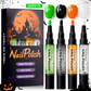 🎃 Neglelakkpenn-sett til halloween: Hurtigtørkende, luktfri, vannbasert, 4 festfarger, pennestil