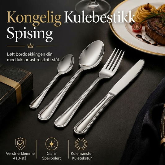⏳ Kun for en kort tid – 50 % RABATT ⏰4-delt bestikksett i rustfritt stål