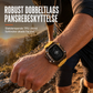 Integrert smartklokkerem med beskyttelsesdeksel, fargeblokkert gjennomsiktig sportsreim for 40 mm, 41 mm, 42 mm, 44 mm, 45 mm, 46 mm, 49 mm