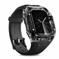 Integrert smartklokkerem med beskyttelsesdeksel, fargeblokkert gjennomsiktig sportsreim for 40 mm, 41 mm, 42 mm, 44 mm, 45 mm, 46 mm, 49 mm