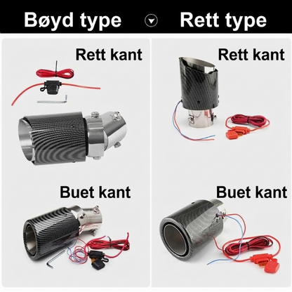 ⏳ Kun for en kort tid – 50 % RABATT ⏰Universell LED-eksosrør for bil