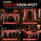 Halloween skummelt stoff gasbind hengende dekorasjon 215 x 500 cm stort stoffrekvisitt til spøkelseshus og festesceneoppsett