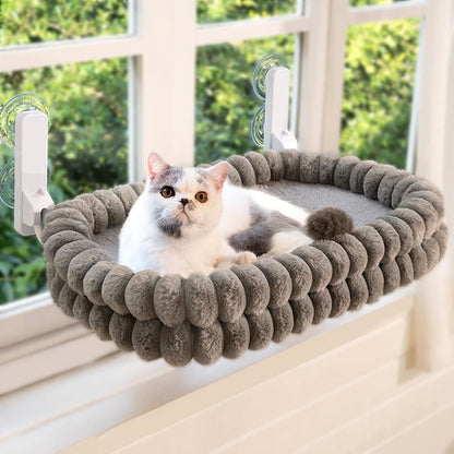 🌞Fris De Lente In Met 50% Korting!🐱Opvouwbare Kattenhangmat voor het Raam - 18kg Draagkracht - Ultrazachte Pluche Hoes (Wasbaar) - Ruimtebesparend Design