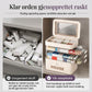 ⏳🔥BEGRENSET TID: 50 % RABATT! ⏰Stor oppbevaringsboks i plast for medisiner med flere oppdelte rom, bærbar organisasjonsboks for førstehjelp til familien💊📦