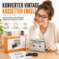📼50% RABATT NÅ! 🔄 Gjennomsiktig kassettspiller – Bånd til MP3-konverterer, Type-C & Hi-Fi-stereo – Nostalgi møter moderne teknologi 🎵