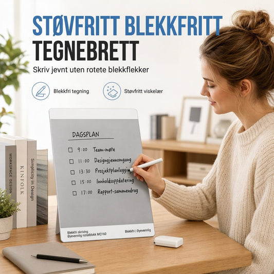 📋 Spar 50 %! ✍️ Magnetisk tavle – blekkfri, støvfri og øyebeskyttende ✨