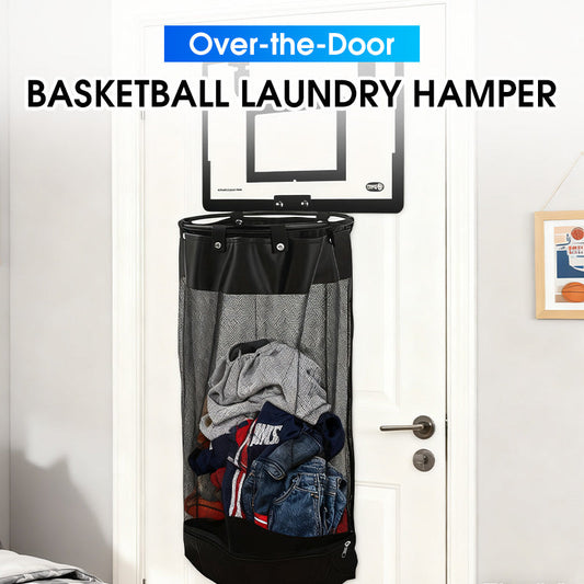 ⏳Tidsbegrenset tilbud: 50 % rabatt⏰Dørhengt skittentøyskurv med basketballkurv🏀🧺👕
