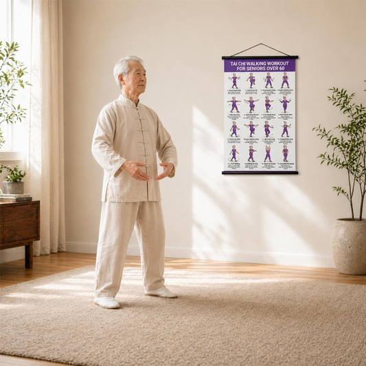 ⏳Kun for en kort tid – 50% RABATT ⏰Tai chi-treningsplakat for eldre