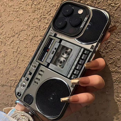 📼 Retro Cassette Player Pattern Silicone Phone Case Applicable to the iPhone/Galaxy series