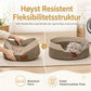 🐱 50 % RABATT! ✨ Integrert kattseng og skrapebrett – Koselige vevde bomullsvegger med formbevaring, myk avtakbar pute og slitesterk ripebestandig design – Håndvevde sømmer med lær detaljer for innendørskatter 🛏️