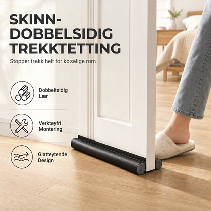 📢📢 Kjøp 1, få 1 GRATIS!⏰ Slitesterk dørstopp i lær som du selv monterer, vindtett og insektbeskyttende, tetningslist for underkanten av soveromsdøren