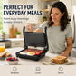 ⏳Kun for en kort tid – 50% RABATT ⏰Elektrisk smørbrødgrill og paninimaskin med 180-graders flat grill